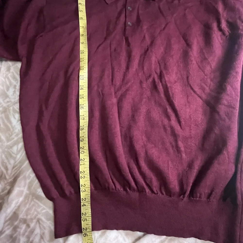 CORTINA ITALIA Mena Burgundy 100% Merino Wool Made In Italy Sweater Size L